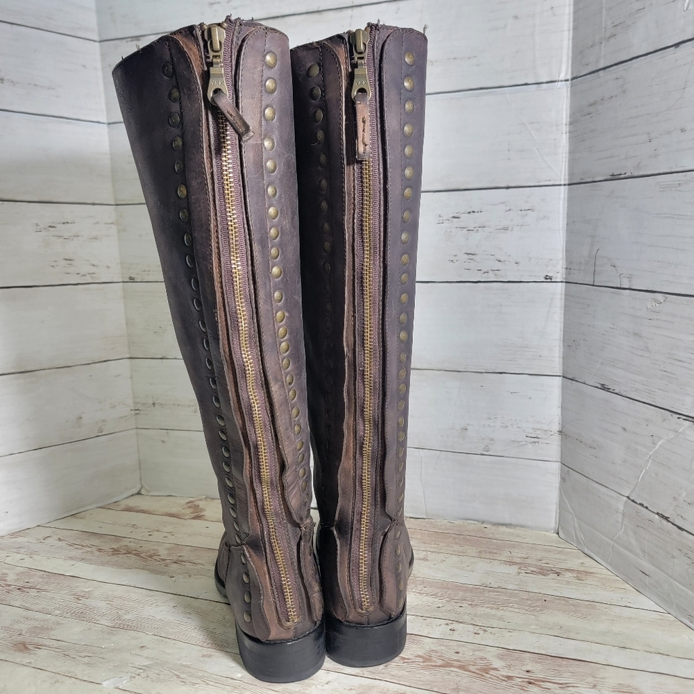 Steven Rannt Studded Leather Riding Boots W US 8 - Picture 9 of 15